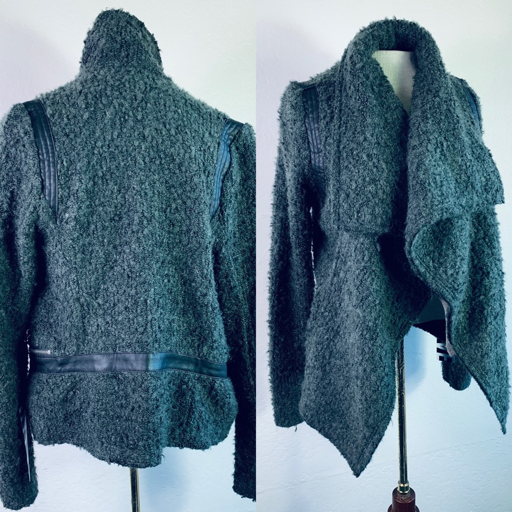 NWT Grey Hyfve Hyfve Hyfve Fleece Sweater Jacket